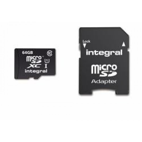 Integral INMSDX64G10-40U1 Memory card microSDXC 64GB CL10 + Adapteris-31