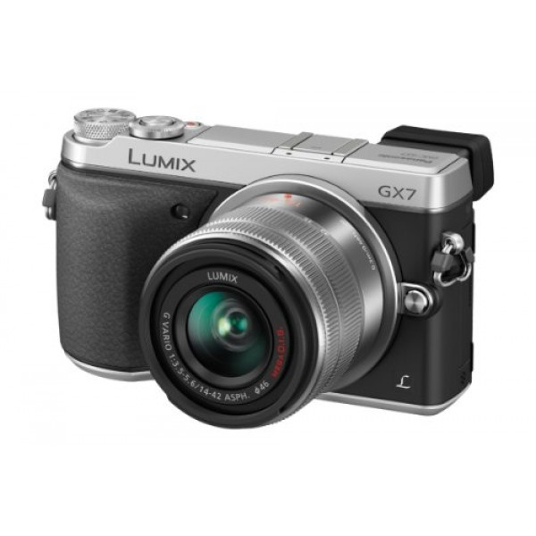 Panasonic Lumix DMC-GX7 Systemkamera (16 Megapixel, 7,5 cm (3 Zoll) Display, Full HD, optische Bildstabilisierung, WiFi, NFC) mit Objektiv H-FS1442AE-S schwarz/silber-33