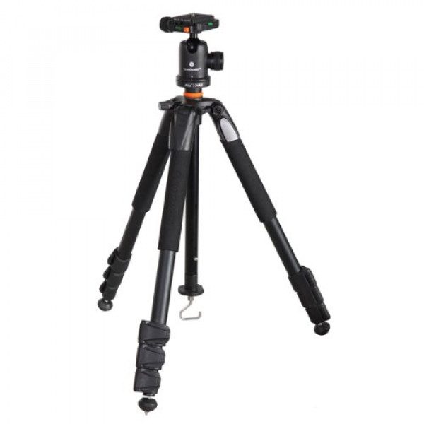 Vanguard Alta+ 235AB 50 Aluminiumstativ (2 Auszüge, Belastbarkeit bis 3kg, max. Höhe 124,5 cm) mit Kugelkopf SBH-50-37