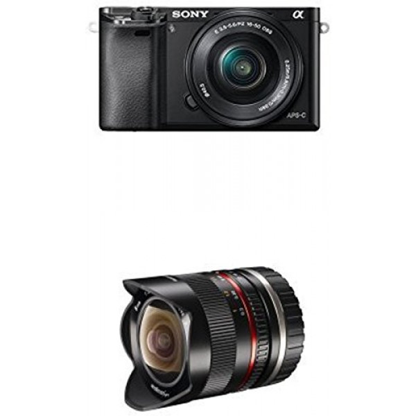 Sony Alpha 6000 Systemkamera inkl. SEL-P1650 Objektiv schwarz + Walimex Pro 8mm 1:2,8 Fish-Eye II Objektiv-32