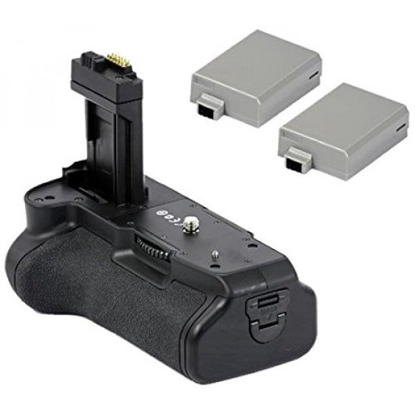Minadax Batteriegriff and 2 Akkus wie LP-E8 für Canon EOS 650D, 600D und 550D ersetzt BG-E8, inklusive 2x Akku Power-39