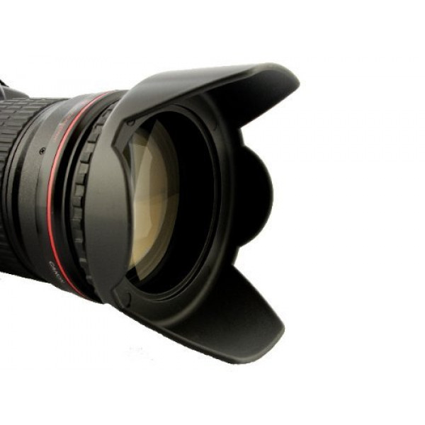 Sonnenblende Universal 62mm z.B für Tamron AF 28-300mm XR DI VC/ AF 70-300mm DI LD / AF 18-200mm XR DI II u.v.a. + Pro Lens Cap 62mm-33