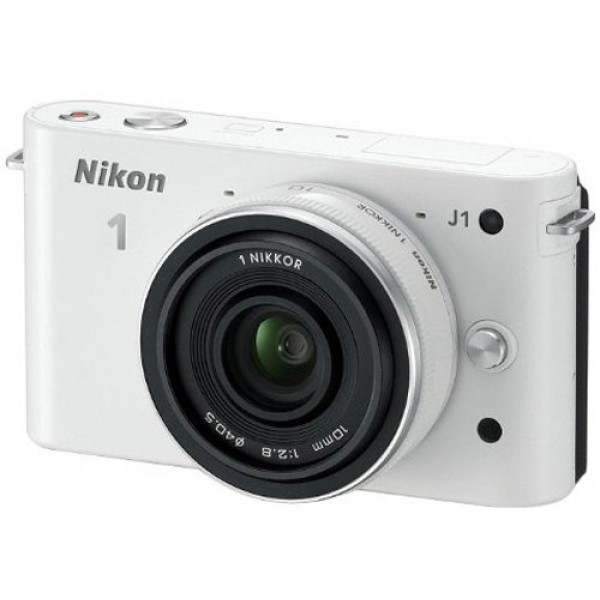 Nikon 1 J1 Systemkamera (10 Megapixel, 7,5 cm (3 Zoll) Display) weiß inkl. 1 NIKKOR 10 mm Pancake Objektiv-34