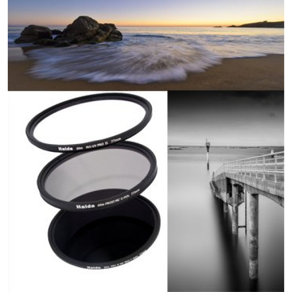 Haida Profi Set Slim PRO II UV MC PRO II CPL MC PRO II ND400 MC 62mm Filterdurchmesser Inkl. Metall Filtercontainer-38