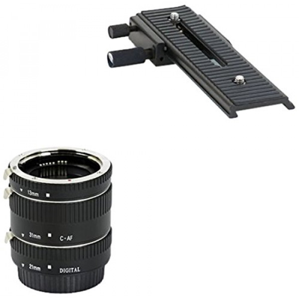 Impulsfoto MAKROSET ,,Automatik Zwischenringe 3-teilig" + ,,Zwei-Wege Makroschlitten" für Canon EF / EF-S EOS 1200D, 1100D, 1000D, 700D, 650D, 600D, 550D, 500D, 450D, 400D, 350D, 300D, 100D, 70D, 60D, 50D, 40D, 30D, 20D, 10D, 7D, 6D, 5D Serie, 1D Serie,-36