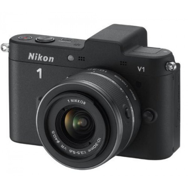 Nikon 1 V1 Systemkamera (10 Megapixel, 7,5 cm (3 Zoll) Display) schwarz inkl 1 NIKKOR VR 10-30 mm Objektiv-35