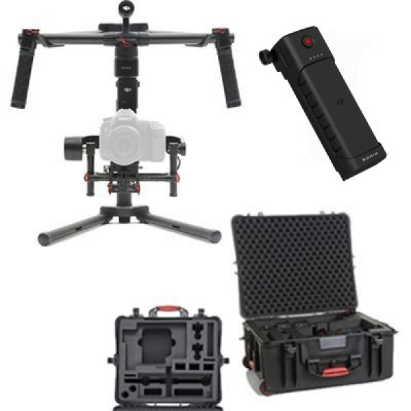KIT1 RONINM: Kit DJI Ronin-M 3-Axis Handheld Gimbal Stabilizer + HardCase HPRC2700W + Akku PART35-31