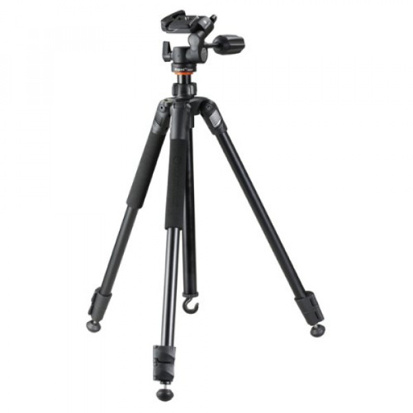 Vanguard Espod Plus 203AP Aluminiumstativ (2 Auszüge, Belastbarkeit bis 2kg, max. Höhe 145 cm) mit Mehrwegeneiger PH-20-31