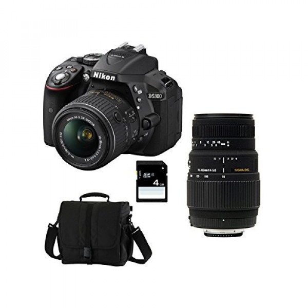 NIKON D5300 + 18-55 VR II+ SIGMA 70-300 DG MACRO + Sac + Carte SD 4Go-33
