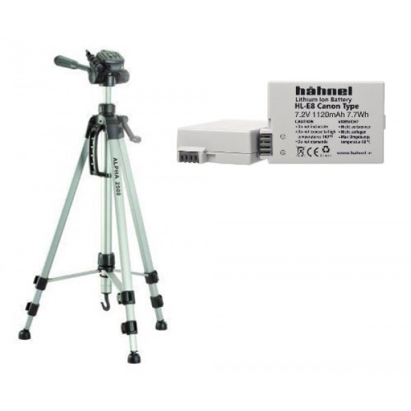 Einsteigerpaket/Starterset für Canon EOS 550D / EOS 600D / EOS 650D bestehend aus Cullmann Alpha 2500 Stativ, passendem BlackFox HL-E8 Ersatzakku zum Sparpreis!-36