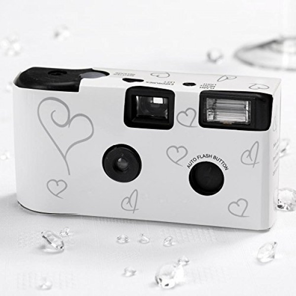 10 Hochzeitskameras Einwegkameras, weiss-31