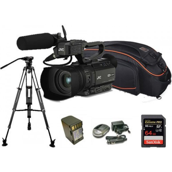Kit Camcorder GY-HM170 JVC 4K ULTRA HD with handled, microphone JVC MIC-QAN0067 + 1 Battery + 1 Battery charger + 1 Memory Card Sandisk 64Gb 95Mb + Bag + Tripod-31
