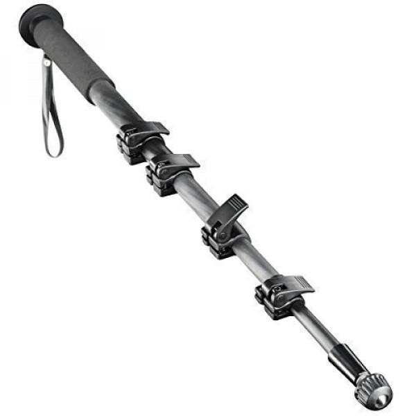 Aktionspreis !! mantona UNA 44c CARBON PRO Einbein Stativ Max. Ausziehlänge 185cm / min. 55cm / Belastbarkeit 4kg / Gewicht 550g-32