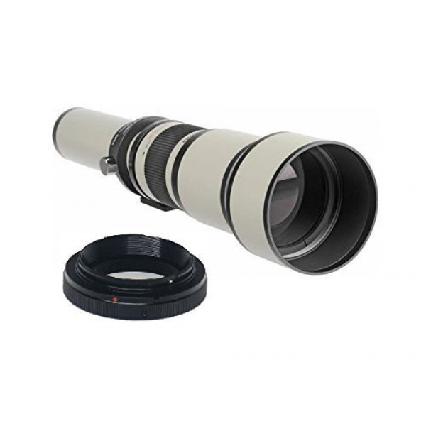 650-1300mm 1:8-16 Objektiv manueller Fokus Teleobjektiv (weiß) für Canon EOS 1D, 1D X, 1D S, 5D, 5DS, 5DS R, 6D, 7D, 10D, 20D, 30D, 40D, 50D, 60D, 70D, 100D, 300D, 350D, 400D, 450D, 500D, 550D, 600D, 650D, 700D, 750D, 760D, 1000D, 1100D, 1200D 1D, 5D, 7D,-36