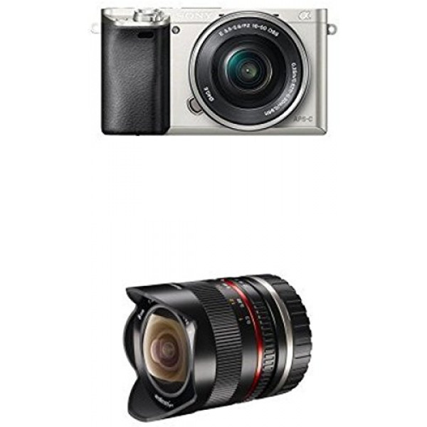 Sony Alpha 6000 Systemkamera inkl. SEL-P1650 Objektiv silber + Walimex Pro 8mm 1:2,8 Fish-Eye II Objektiv-32
