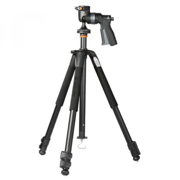 Vanguard Alta+ 263AGH Aluminiumstativ (2 Auszüge, Belastbarkeit bis 5kg, max. Höhe 164 cm) mit Pistolengriff GH-100-310