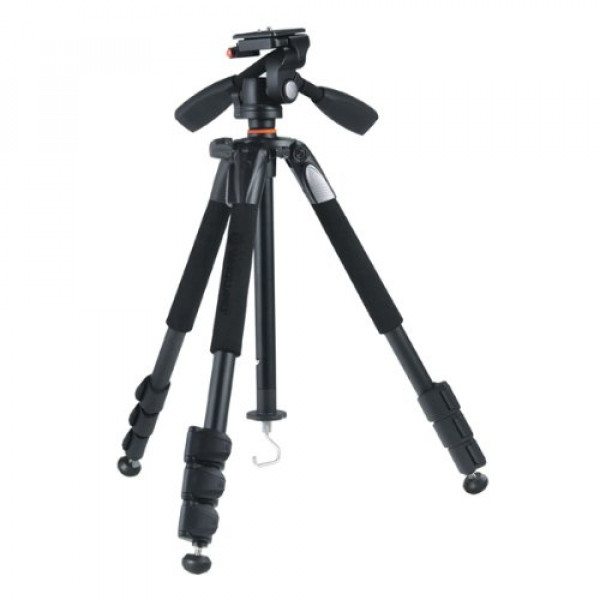 Vanguard Alta+ 204AP Aluminiumstativ (3 Auszüge, Belastbarkeit bis 2kg, max. Höhe 130 cm) mit Mehrwegeneiger PH-12-31