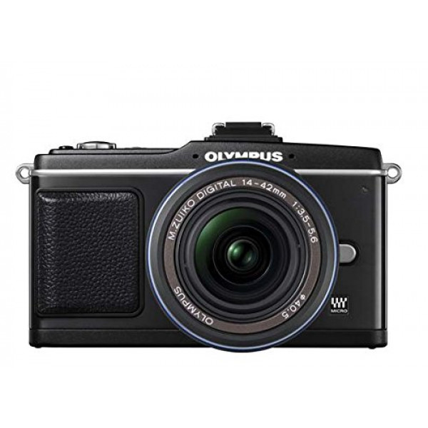 Olympus PEN E-P2 SE Systemkamera (12,3 Megapixel, 7,6 cm (3 Zoll) Display, Bildstabilisator) schwarz Pancake Kit and FL-14 Blitzgerät-35