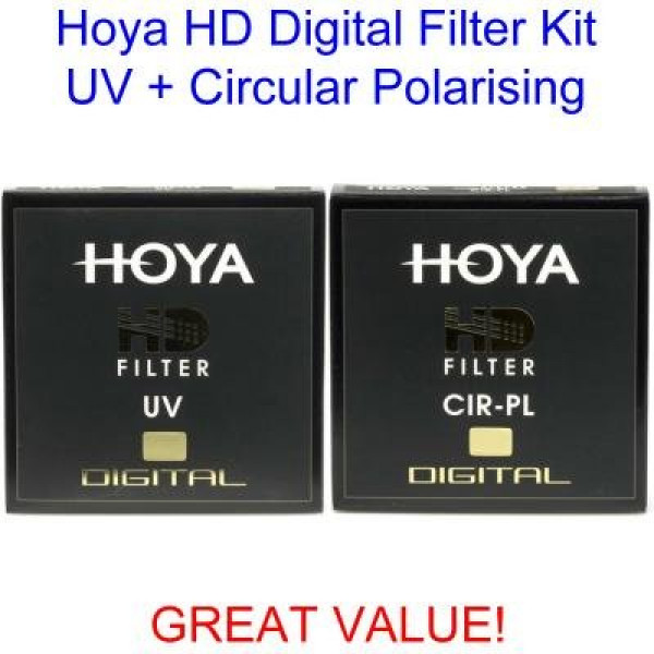 Hoya 55mm HD Digital Circular Polarising CPL and UV Multi-Coated Lens Filter Kit-31
