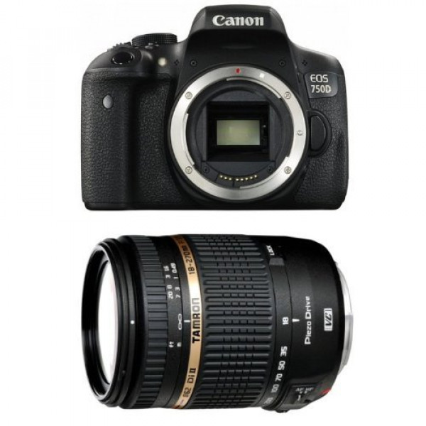 Canon EOS 750D SLR-Digitalkamera schwarz + Tamron 18-270mm Objektiv-31