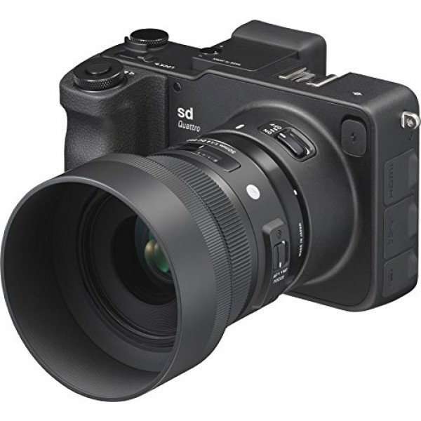 Sigma SD Quattro spiegellose Systemkamera (39 Megapixel, 7,6 cm (3 Zoll) Display, SD-Kartenslot, SDHC-Kartenslot, SDXC-Kartenslot, Eye-Fi-Kartenslot) Kit inkl. 30mm F1,4 DC HSM schwarz-311