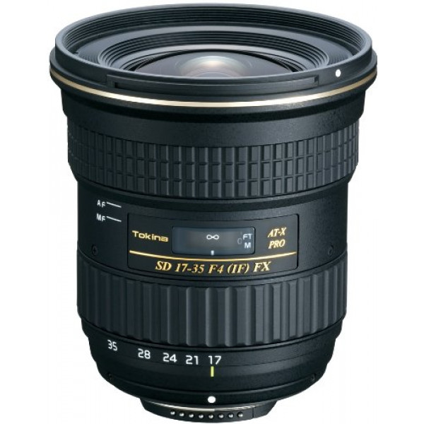 Tokina AT-X 17-35mm/f4.0 Pro FX Weitwinkelzoom-Objektiv (82 mm Filtergewinde) für Nikon Objektivbajonett-39