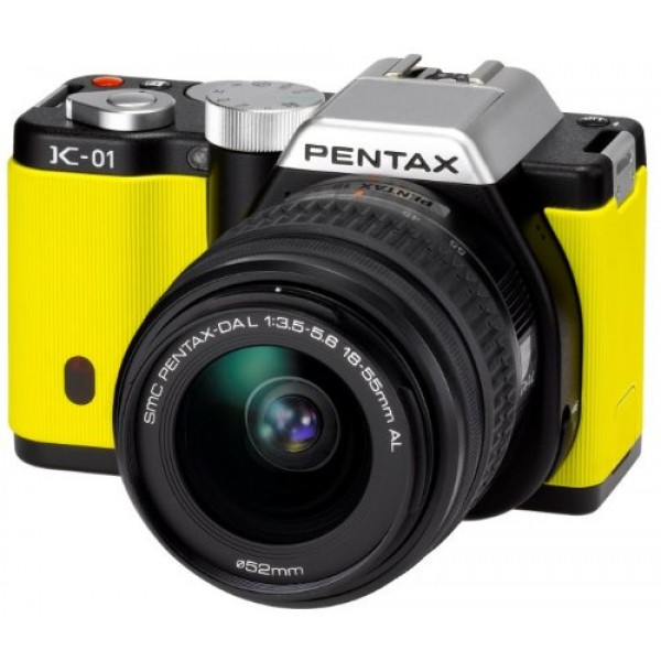 Pentax K-01 SLR Digital Kamera (16 Megapixel, 3-fach opt. Zoom, 7,6 cm (3 Zoll) Display, Full-HD Video, bildstabilisiert) inkl. 18-55mm Objektiv schwarz/gelb-38