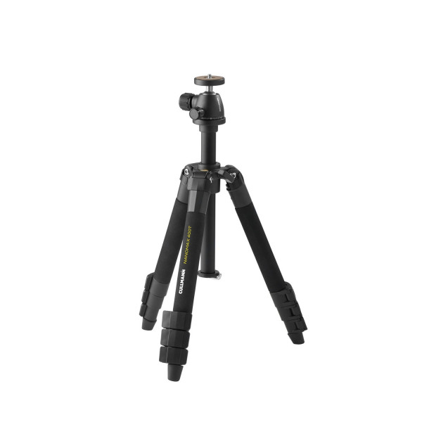 CULLMANN Nanomax 400T Reisestativ inkl. Kugelkopf und Stativtasche (3 Auszüge, Tragfähigkeit 2,5kg, 86,5 cm Höhe, Packmaß 30 cm)-310