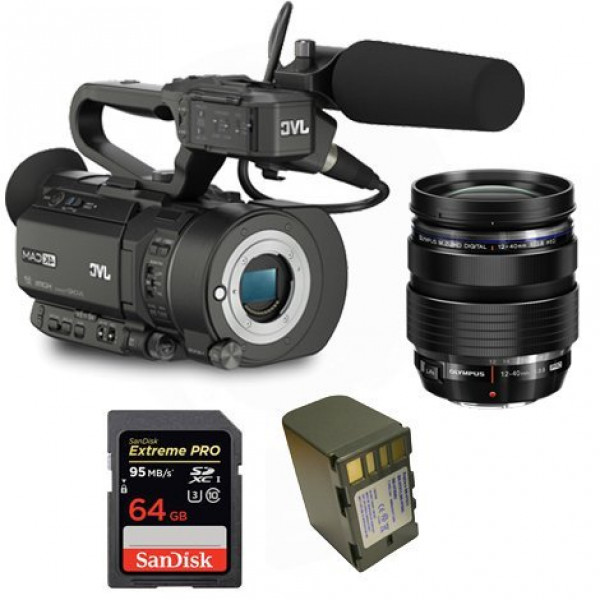 Kit Camcorder GY-LS300 JVC 4K Ready CMOS super35 Ultra HD 24/30p 150Mbps + 1 Battery + 1 Memory Card Sandisk 64Gb 95Mb + Lens OLYMPUS M.Zuiko Digital 12-40mm f/2.8 ED Pro Micro-FT 4:3-31