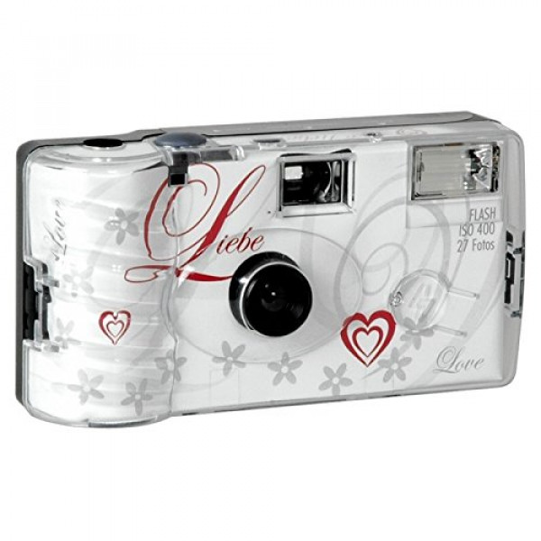 TopShot Love weiss Einwegkamera / Hochzeitskamera (27 Fotos, Blitz, 8-er Pack)-31