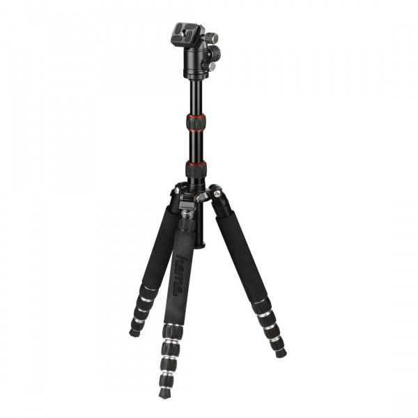 Hama Leichtes Reise-Dreibeinstativ mit 3D-Kugelkopf, Traveller Premium 144 Ball, Schwarz-316