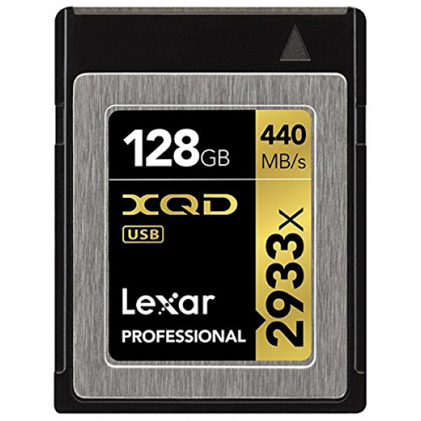 Lexar Professional 2933x 128GB XQD 2.0 Card (Up to 440MB/s Read) w/Free Image Rescue 5 Software LXQD128CRBEU2933-31