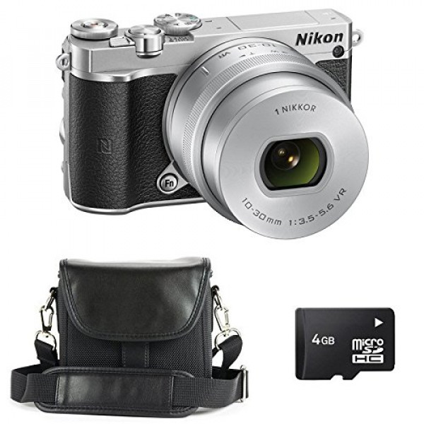 NIKON 1 J5 SILVER + 10-30 PDZ + MICRO SD 4 Go + Sac-33