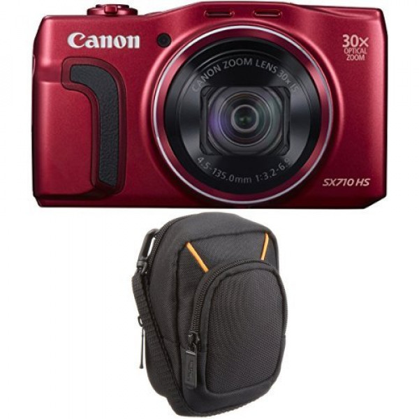 Canon PowerShot SX710 HS Digitalkamera rot + AmazonBasics Kameratasche-31