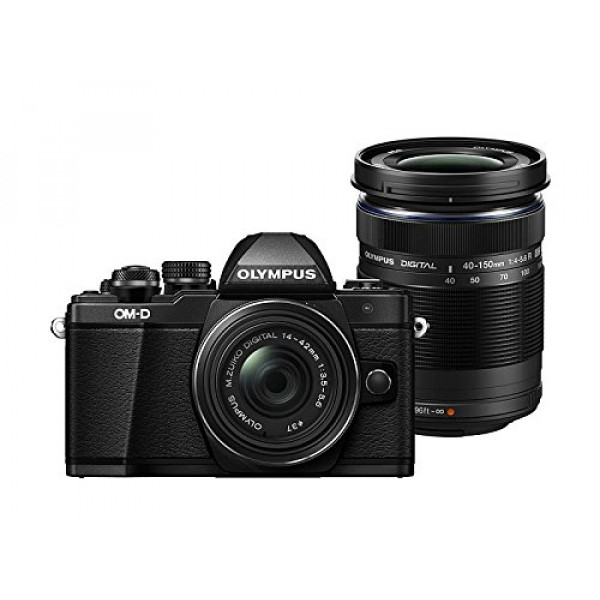 Olympus OM-D E-M10 Mark II Systemkamera (16 Megapixel, elektronischer Sucher mit 2,36 Mio. OLED, Metallgehäuse) Kit schwarz inkl. 14-42mm Objektiv schwarz + M.Zuiko Digital ED 40-150 mm Objektiv-31