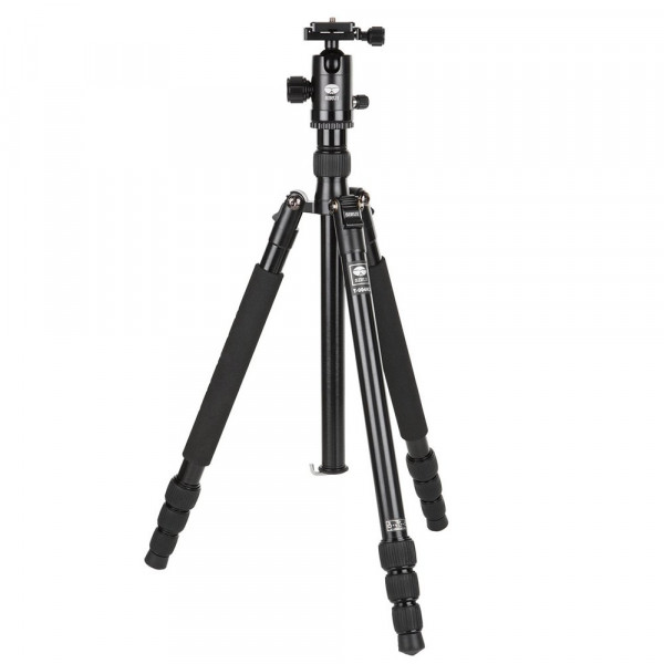 SIRUI T-004X Traveler Light Dreibeinstativ + C-10X Kugelkopf (Alu, Höhe: 139cm, Gewicht: 0,95kg, Belastbarkeit: 6kg) schwarz-35