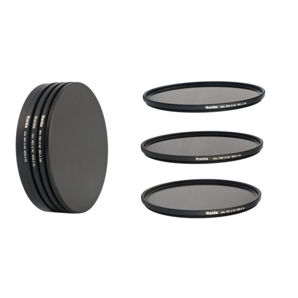 Haida Slim PRO II Digital MC Neutral Graufilter Set bestehend aus ND0.6 (4x), ND0.9 (8x), ND1.2 (16x) Filtern Durchmesser 77mm Inkl. Stack Cap Filtercontainer + Cap-35