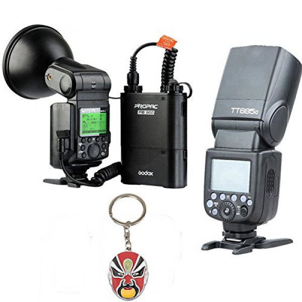 Boblov Godox Witstro AD360II-C TTL-360W GN80 Leistungsstarke 2.4G Wireless X System Speedlite Blitzlicht + 4500mAh PB960 Lithium-Akku Für Canon-Kamera mit Schlüsselbund (AD360II-C+ TT685C)-39