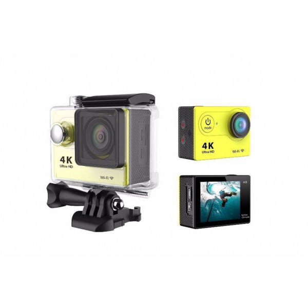 Remote-Action-Kamera Ultra HD 4K WIFI 1080P / 60FPS 2,0 Zoll LCD-170 ° Weitwinkelobjektiv HDMI output.Sport Kameraauto DVR DV mit wasserdichter Fall für sportliches Fahren Fahrrad und Tauchen (Gelb)-37