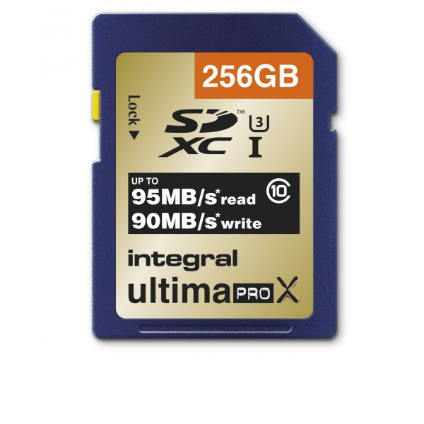 Integral SDXC 256GB Class 10 UltimaPro X UHS-1 class 3 Speicherkarte bis zu 95/90 MB/s read/write-32