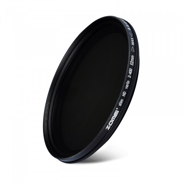 ZOMEI Ultra Dünn AGC Glass Optical Professionelle Filter/Objektiv-Filter/Fader ND2-400 Filter/Variable Density Neutral Grau ND2 zu ND400 Für DLSR Lens-52mm-37