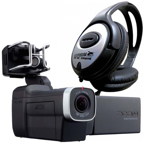 Zoom Q8 Handy Audio Video Rekorder Camcorder Kamera + KEEPDRUM Kopfhörer-35