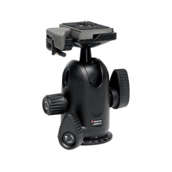 Manfrotto Kugelkopf Midi (610g, Belastbarkeit bis 8 kg, Panorama-Blockierung, inkl. 200PL Schnellwechselplatte) schwarz-31