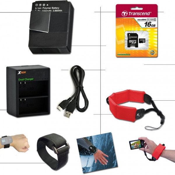 Xtech® Ideal 21 Piece Accessory Kit for GoPro HERO4 Hero 4 Digital