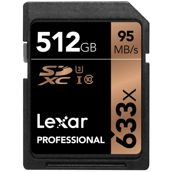Lexar Professional 633x 512GB SDXC UHS-I-Karte LSD512CBEU633-33