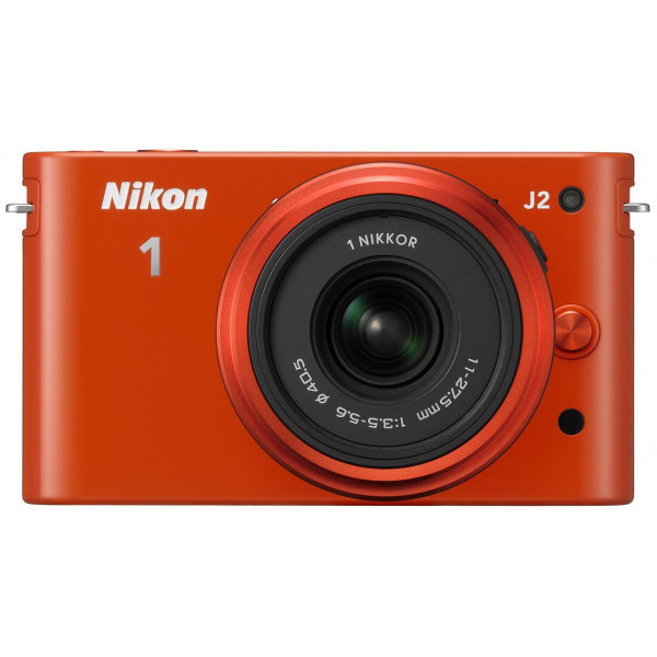 Nikon 1 J2 Systemkamera (10,1 Megapixel, 7,5 cm (3 Zoll) Display) Kit inkl. Nikkor 11-27,5 mm orange-38