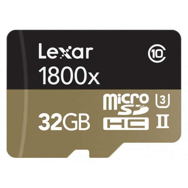 Lexar Professional 1800x microSDHC 32GB UHS-II W/USB 3.0 Reader Flash Memory Card LSDMI32GCRBEU1800R-36
