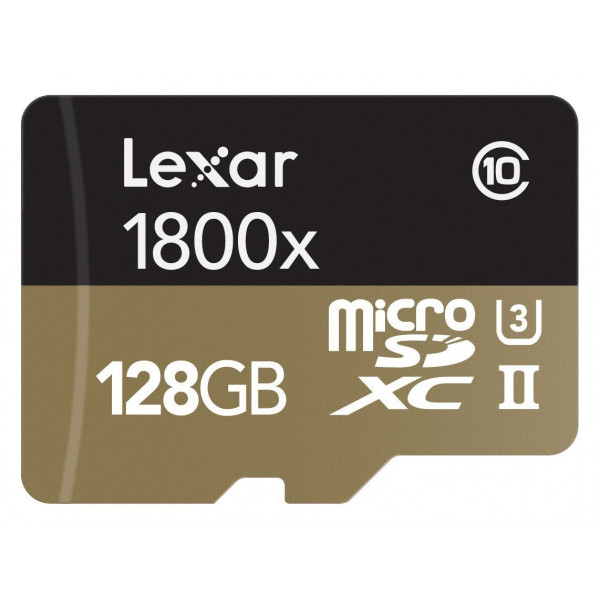 Lexar Professional 1800x microSDXC 128GB UHS-II W/USB 3.0 Reader Flash Memory Card LSDMI128CRBEU1800R-36