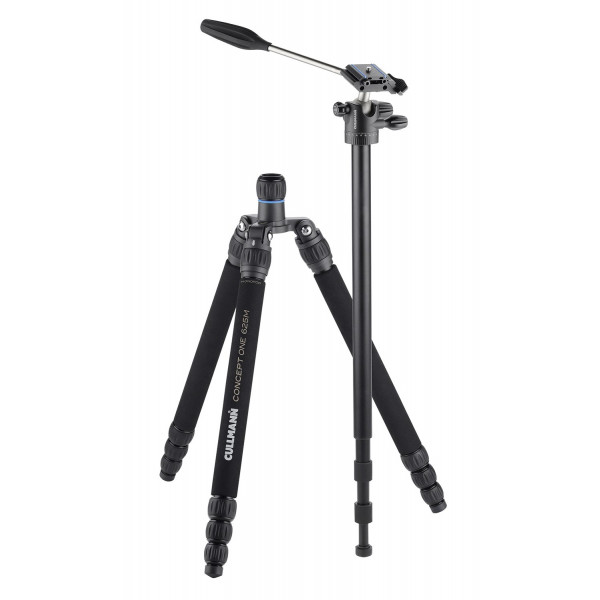 Cullmann Concept One 625M OH2.5V Dreibeinstativ inkl. Einbein mit Hybrid-Kugelkopf (Packmaß 44 cm, 3 Auszüge, Höhe 167,5 cm, Tragfähigkeit 5 kg)-314