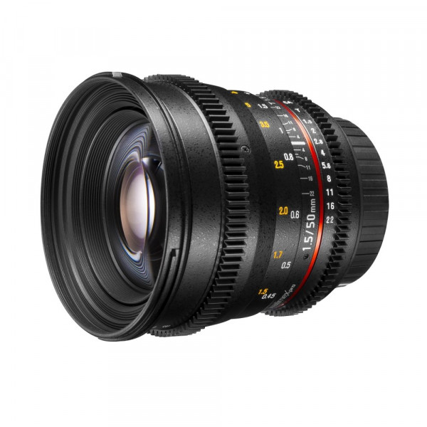Walimex Pro 50 mm 1:1,5 VDSLR Video/Foto Objektiv für Canon EF Objektivbajonett (Filtergewinde 77 mm, Zahnkranz, stufenlose Blende, Fokus, IF) schwarz-34